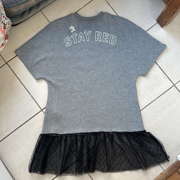 Red Valentino sweater with Embroidered Heron and Black Tulle - Picture 4 of 6